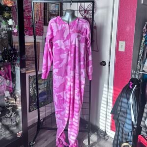 duck dynasty pajama onesie pink camouflage print
